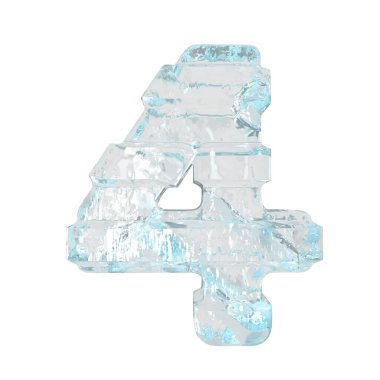 Ice symbol with thick horizontal straps. number 4