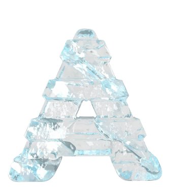 Ice symbol with thick horizontal straps. letter a