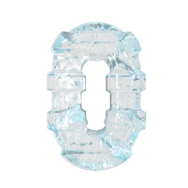 Ice symbol with thick horizontal straps. number 0