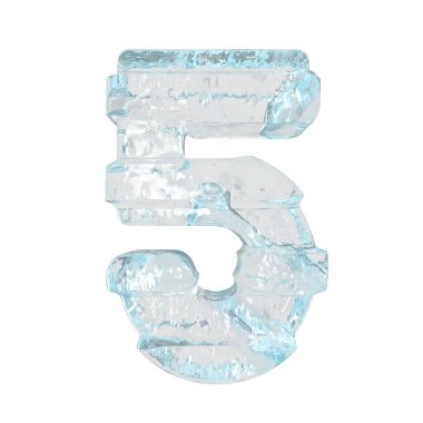 Ice symbol with thick horizontal straps. number 5