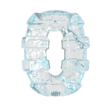 Ice symbol with thick horizontal straps. number 0