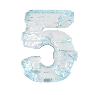 Ice symbol with thick horizontal straps. number 5