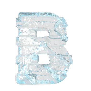 Ice symbol with thick horizontal straps. letter b