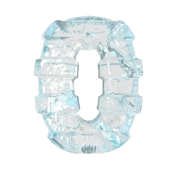 Ice Symbol Thick Horizontal Straps Number — Stockový vektor