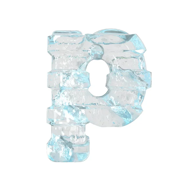 Ice Symbol Thick Horizontal Straps Letter — Vettoriale Stock