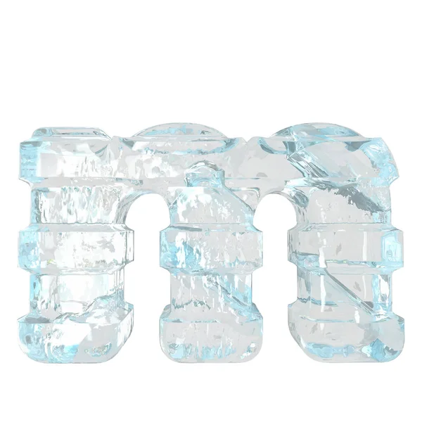 Ice symbol with thick horizontal straps. letter m