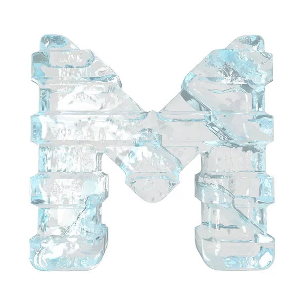 Ice symbol with thick horizontal straps. letter m