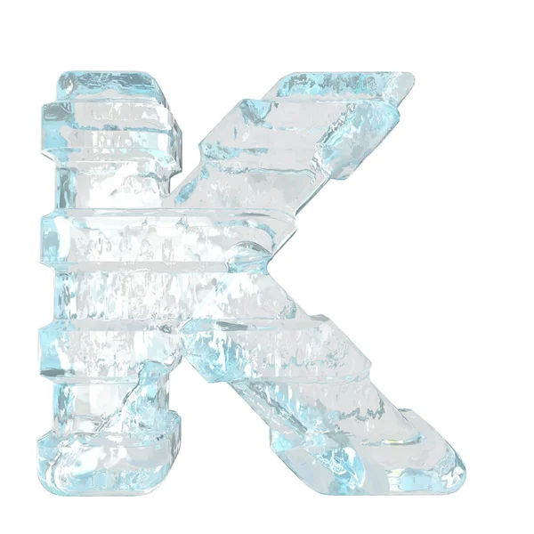 Ice symbol with thick horizontal straps. letter k