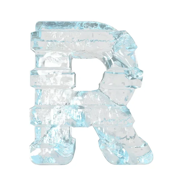 Ice symbol with thick horizontal straps. letter r