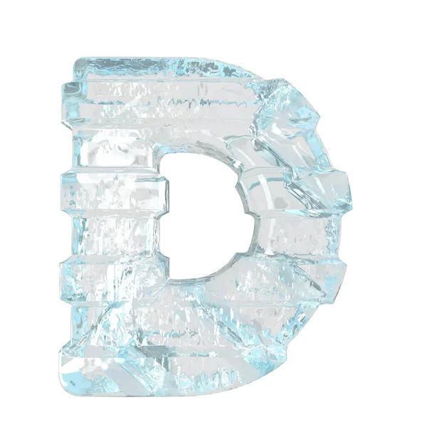 Ice Symbol Thick Horizontal Straps Letter — Vettoriale Stock