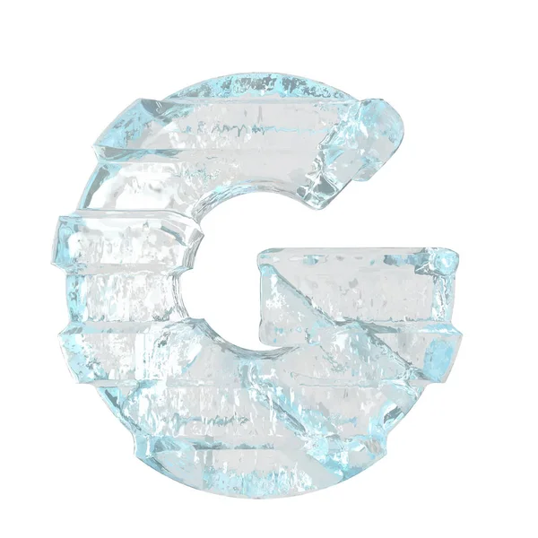 Ice Symbol Thick Horizontal Straps Letter — Vector de stock