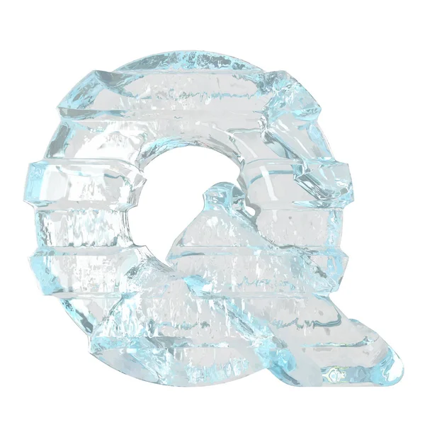 Ice symbol with thick horizontal straps. letter q