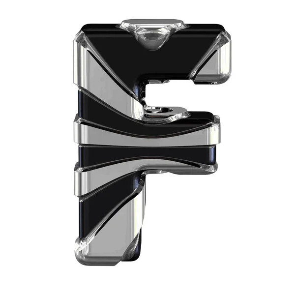 Black Symbol Silver Straps Letter — Stockvector