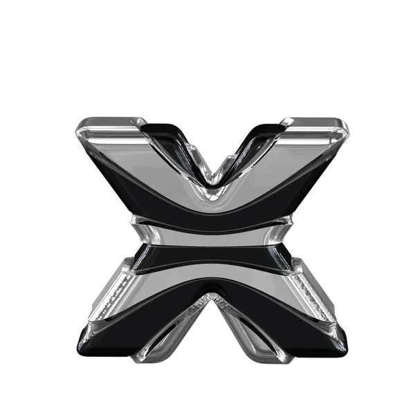 Black Symbol Silver Straps Letter — Image vectorielle