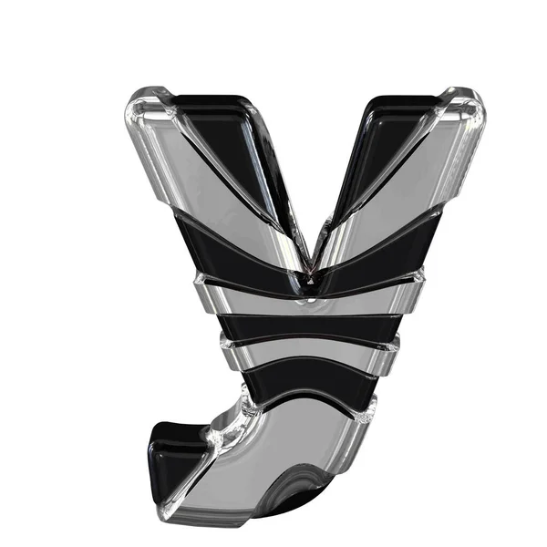 Black Symbol Silver Straps Letter — Vector de stock