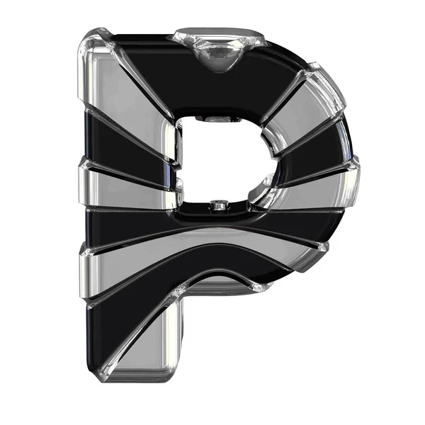 Black Symbol Silver Straps Letter — Image vectorielle