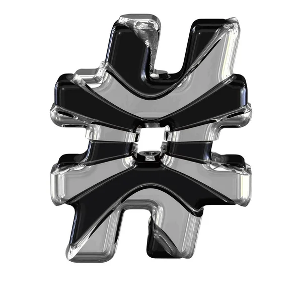 Black Symbol Silver Straps — Image vectorielle