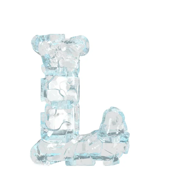 Symbol Made Transparent Ice Letter — Vettoriale Stock