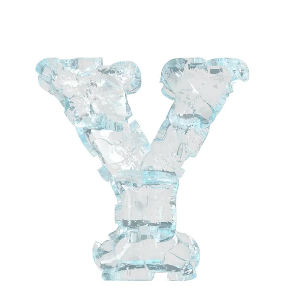 Symbol Made Transparent Ice Letter — Wektor stockowy