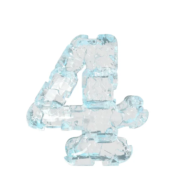 Symbol Made Transparent Ice Number — 图库矢量图片