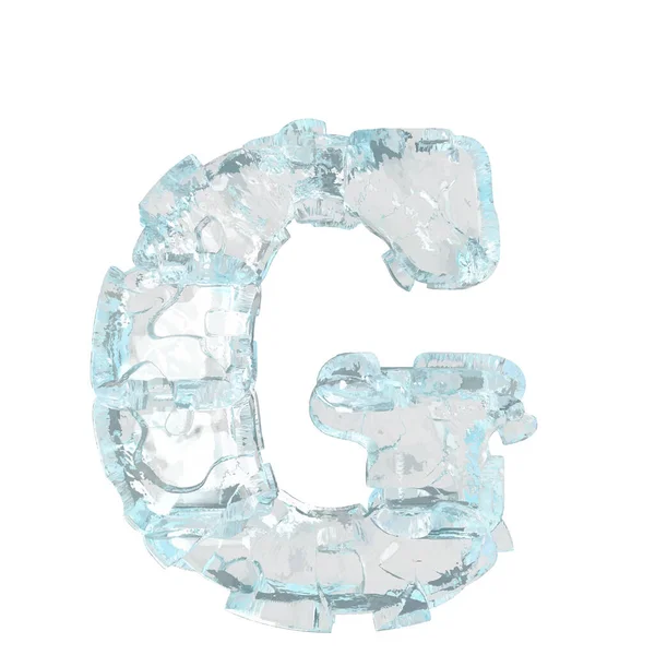 Symbol Made Transparent Ice Letter —  Vetores de Stock