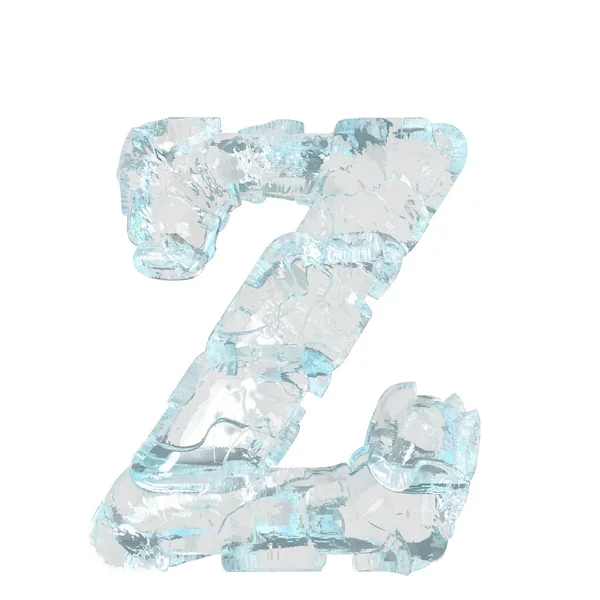 Symbol Made Transparent Ice Letter — Vetor de Stock