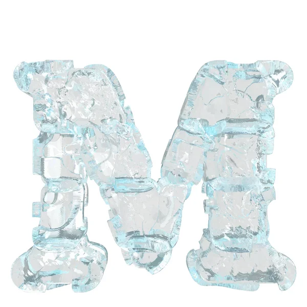 Symbol Made Transparent Ice Letter — Vetor de Stock
