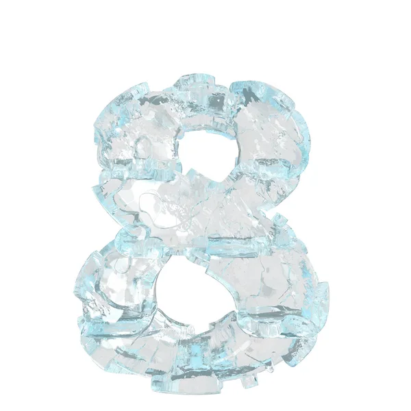 Symbol Made Transparent Ice Number — 스톡 벡터