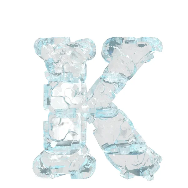Symbol Made Transparent Ice Letter — Stok Vektör