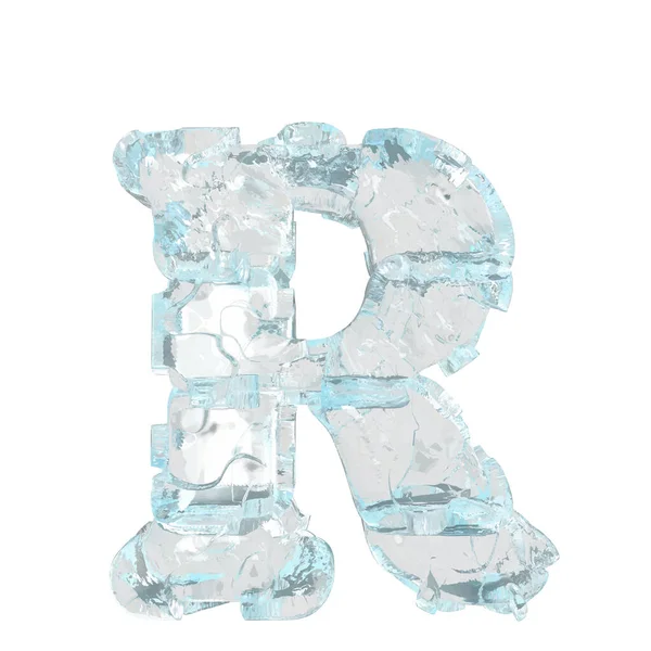 Symbol Made Transparent Ice Letter — Stock Vector