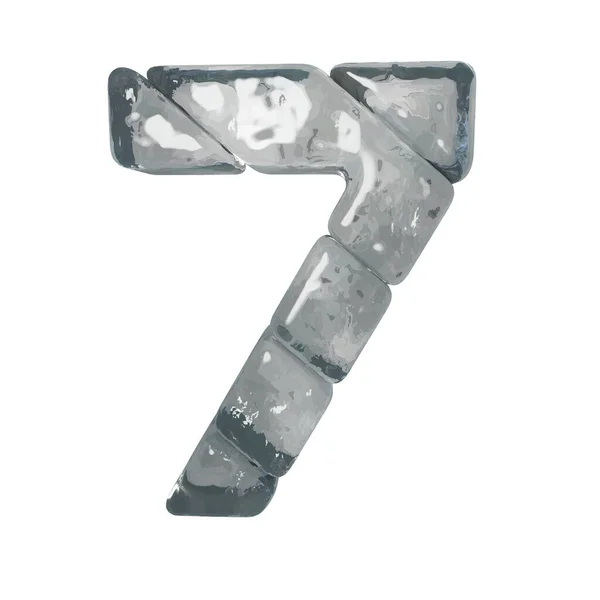 Symbols Made Gray Ice Number — ストックベクタ