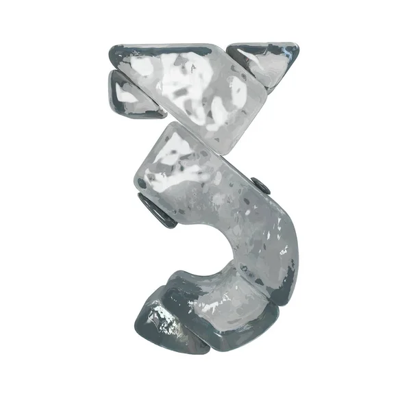 Symbols Made Gray Ice Number — Stockový vektor
