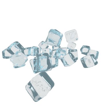 3D cubes made of ice