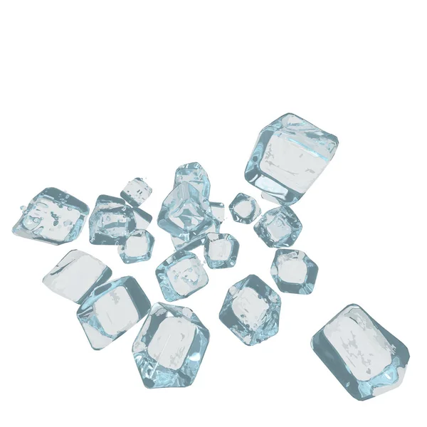 3D cubes made of ice