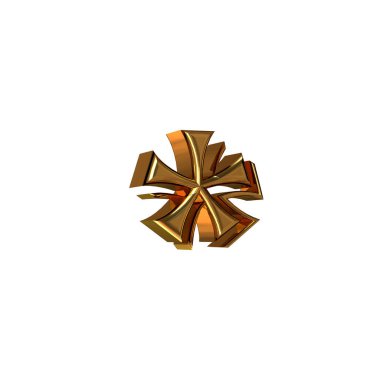 3D symbol made of gold