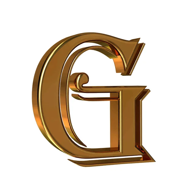 Symbol Made Gold Letter — Vector de stock