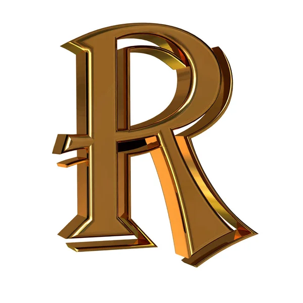 Symbol Made Gold Letter — Stockvektor