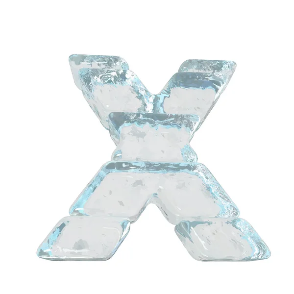 Ice Symbol Made Horizontal Blocks Letter — 스톡 벡터