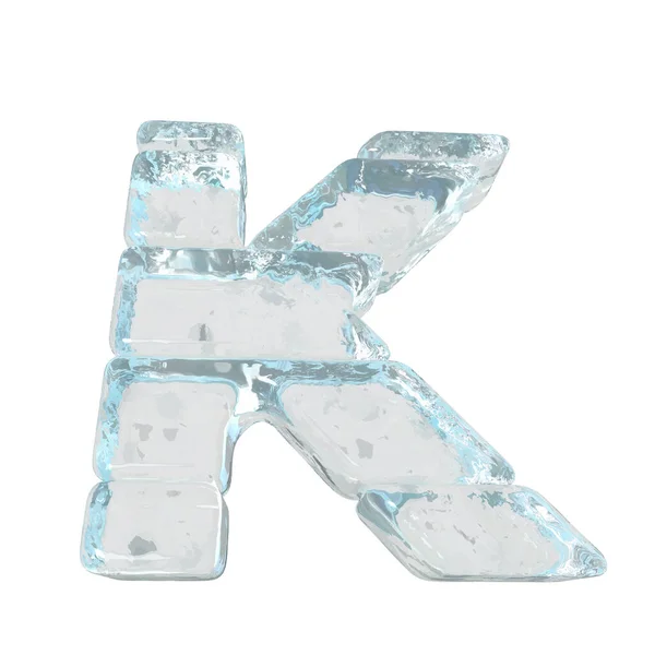 Ice Symbol Made Horizontal Blocks Letter — Stockový vektor