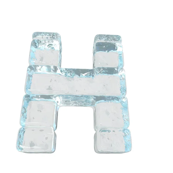 Ice Symbol Made Horizontal Blocks Letter — Vettoriale Stock