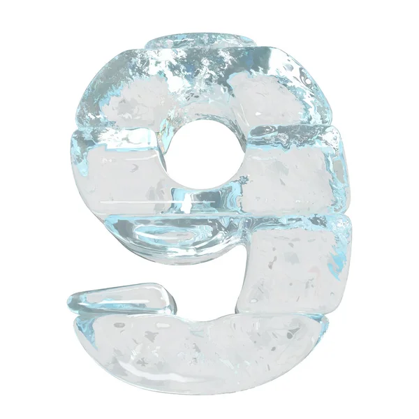 Ice Symbol Made Horizontal Blocks Number — Wektor stockowy