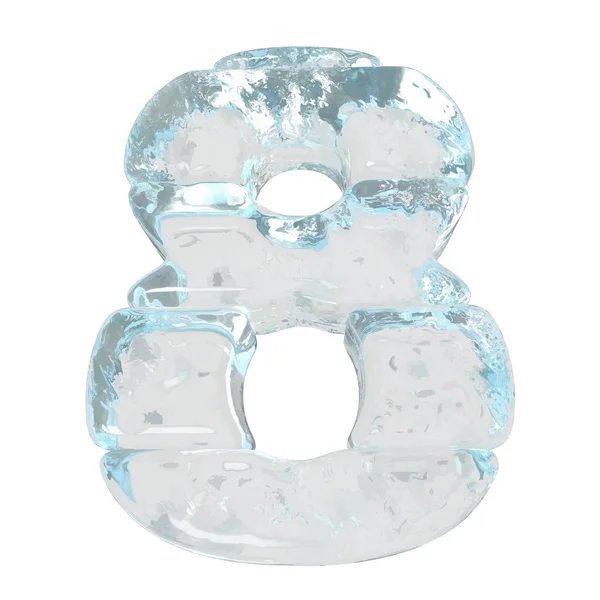 Ice Symbol Made Horizontal Blocks Number —  Vetores de Stock