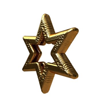 Gold star made of spheres