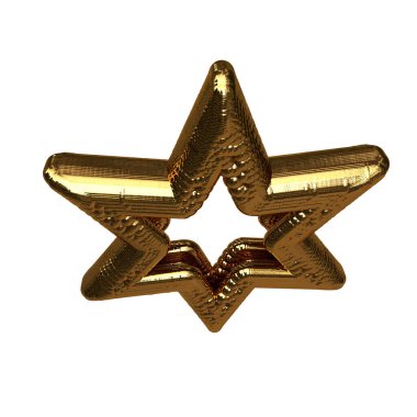 Gold star made of spheres