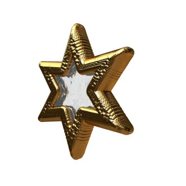 Gold star made of spheres