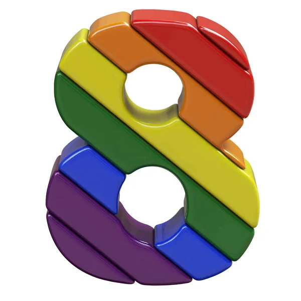 Symbol Colors Lgbt Flag Number — Stockový vektor