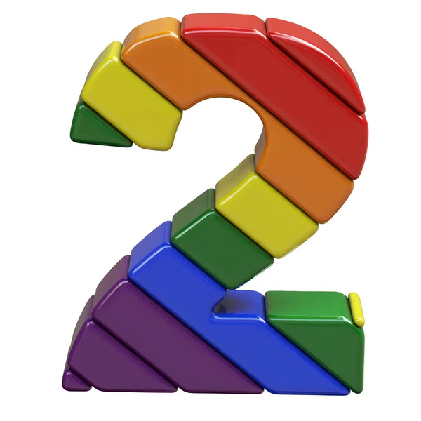 Symbol Colors Lgbt Flag Number — 스톡 벡터