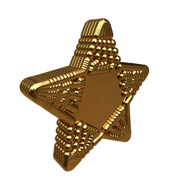 Χρυσό Αστέρι Φτιαγμένο Από Σφαίρες — Διανυσματικό Αρχείο