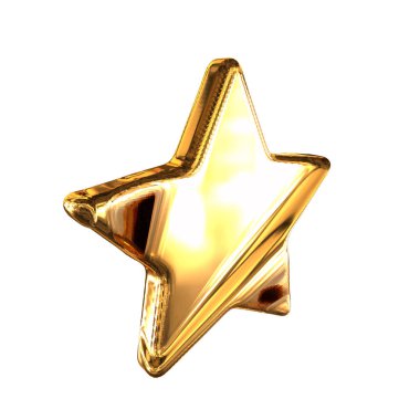 3D ribbed stars made of gold