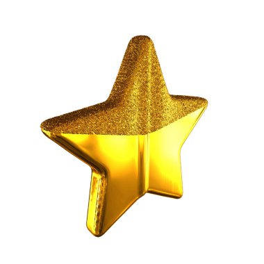 3D ribbed stars made of gold